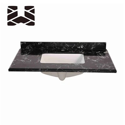 Nwa Marquina Quartz twalèt lavabo